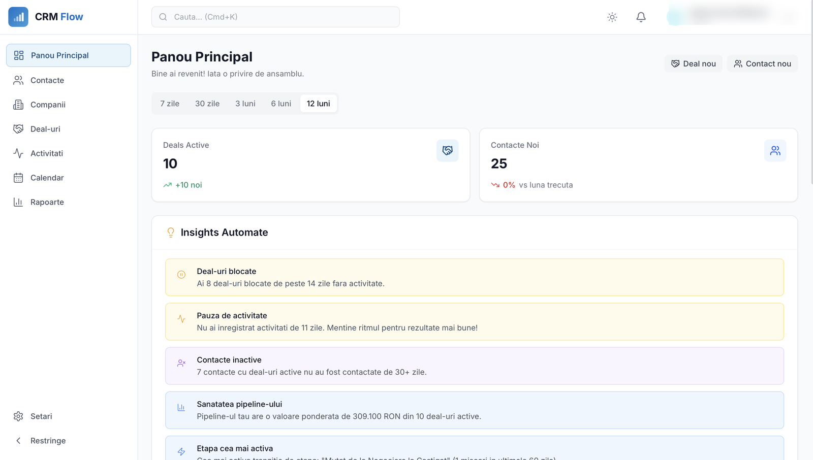 Soft CRM in cloud - interfata accesibila de pe orice dispozitiv